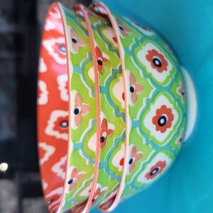 Cert. International Jennifer Brinley All Purpose Bowls, 3 Piece Matching…